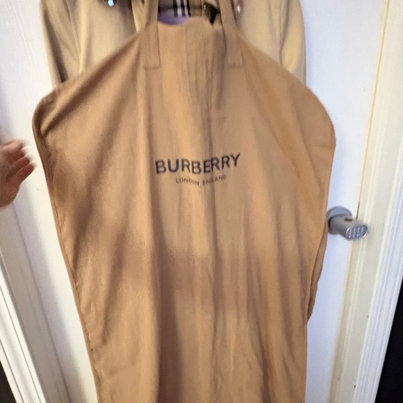 Burberry Tan Trench Coat with Classic Plaid - Picture 2 of 8